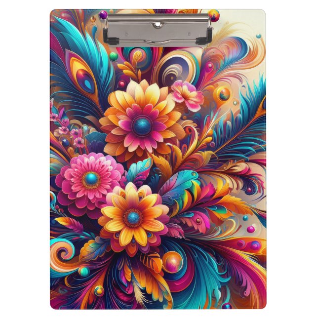 Flowers and Feathers Clipboard (Front)