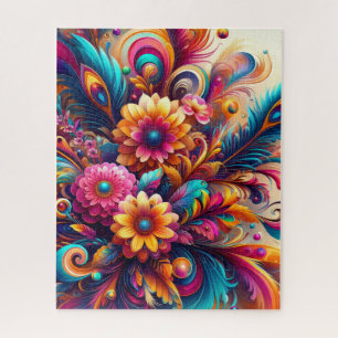 Flowers and Feathers Jigsaw Puzzle