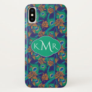 Flowers And Feathers   Monogram Case-Mate iPhone Case