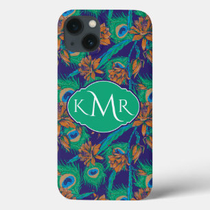 Flowers And Feathers   Monogram iPhone 13 Case