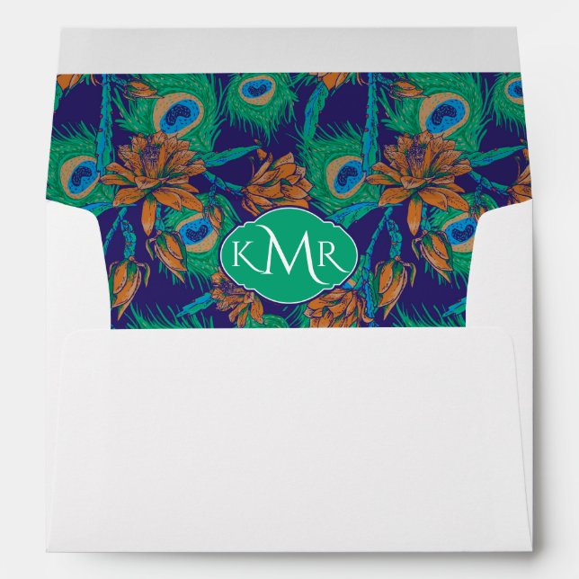 Flowers And Feathers | Monogram Envelope (Back (Bottom))