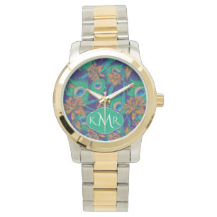 Flowers And Feathers Monogram Watch