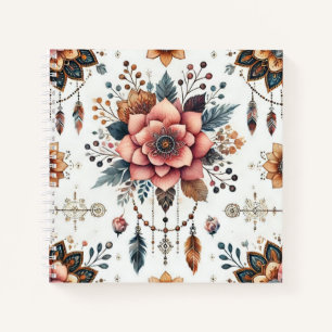Flowers and Feathers Notebook