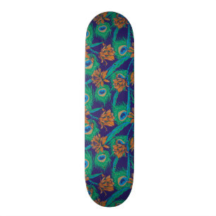 Flowers And Feathers Skateboard