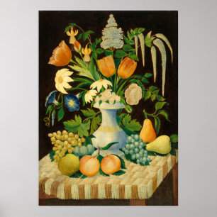Flowers and Fruit - American Fine Art Poster