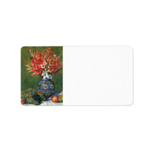 Flowers and Fruit by Pierre Renoir Label