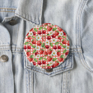 Flowers and Fruits 4 Inch Round Button