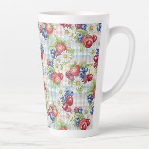 Flowers and Fruits Latte Mug