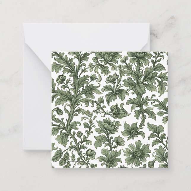 flowers and green leaves card (Front)