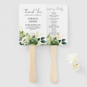 Flowers And Greenery Wedding Hand Fan