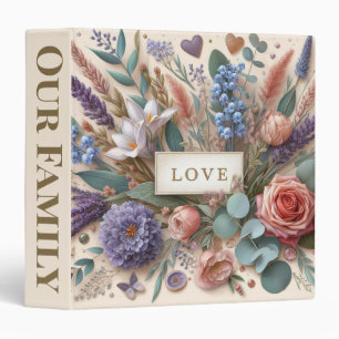 Flowers and Hearts Binder