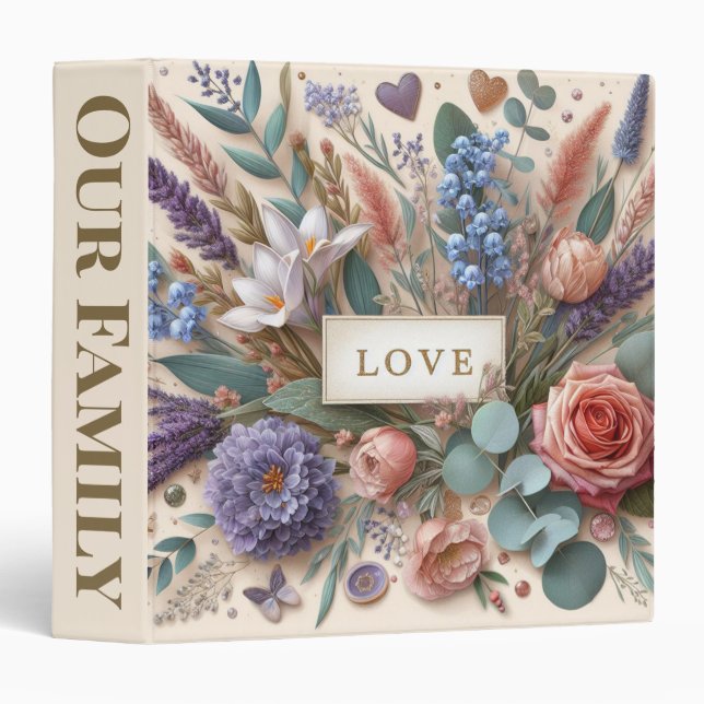 Flowers and Hearts Binder (Front/Spine)