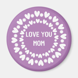 Flowers And Hearts Name Magnet