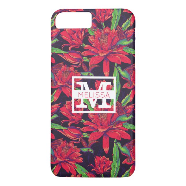 Flowers And Hummingbirds | Add Your Name Case-Mate iPhone Case (Back)