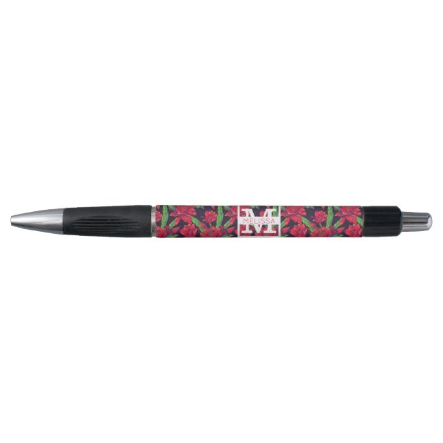 Flowers And Hummingbirds | Add Your Name Pen (Front)