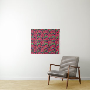 Flowers And Hummingbirds Tapestry