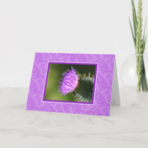 Flowers And Lace Blank Note Card Milk Thistle