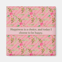 Flowers And Leaves Affirmation Magnet