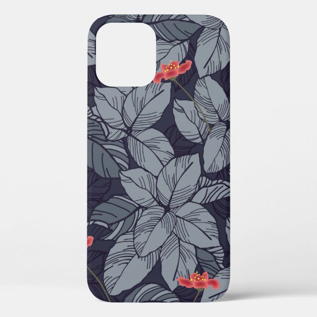 Flowers and leaves patternpattern, tropical, abstr Case-Mate iPhone case (Back)