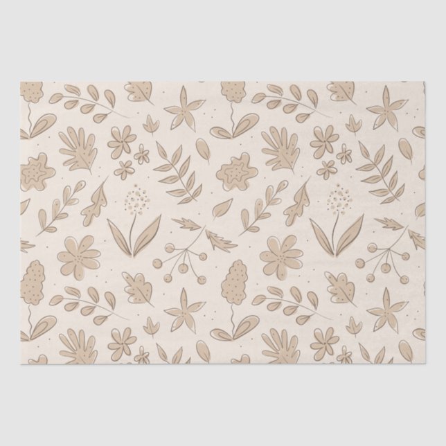 Flowers and Leaves Tissue Paper (Front)