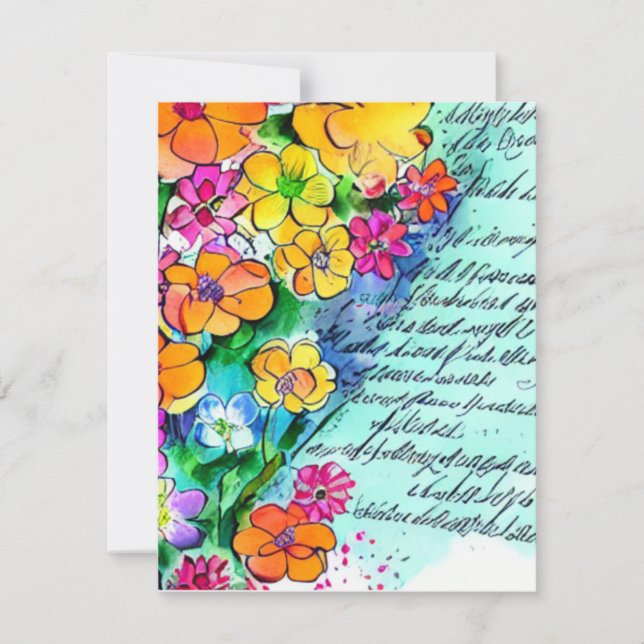 Flowers and Letters Note Cards (Front)