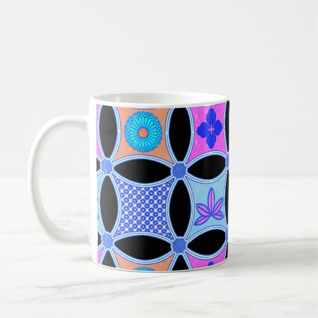 Flowers and Patterns Coffee Mug (Left)