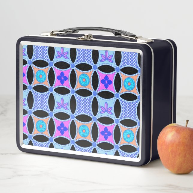 Flowers and Patterns Metal Lunch Box (In Situ)