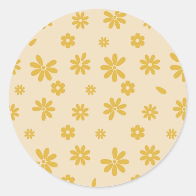 Flowers and Petals 11 Classic Round Sticker (Front)