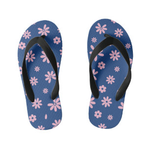 Flowers and Petals 13 Kid's Flip Flops