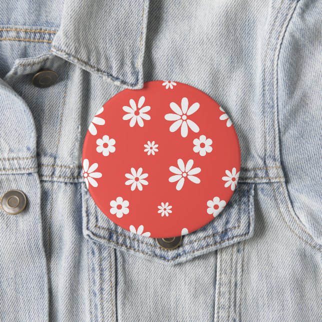 Flowers and Petals 1 4 Inch Round Button (In Situ)