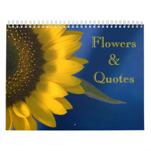 Flowers and Quotes Calendar