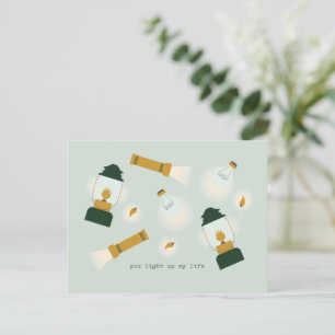 Flowers and Rainbows Valentine Postcard