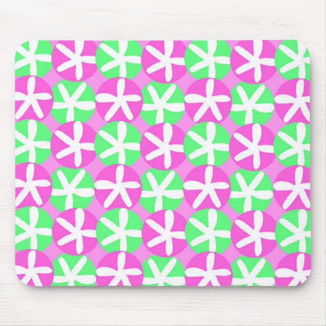 Flowers and Spots Mouse Pad (Front)