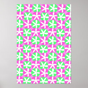 Flowers and Spots Poster