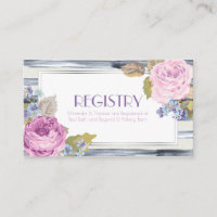 Flowers and Stripes Registration Cards