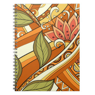 Flowers And Swirl P3 Notebook