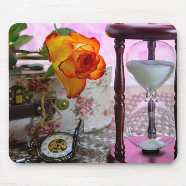 Flowers and Time Mouse Pad (Front)