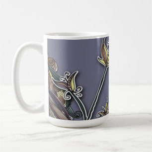 Flowers and Waves Mug