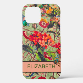 FLOWERS AND WILLIAM MORRIS iPhone 12 CASE DIY NAME