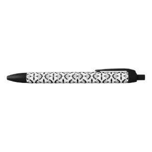 Flowers Arabesque Black Ink Pen
