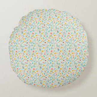 Flowers Are The Kisses Of The Earth Round Pillow