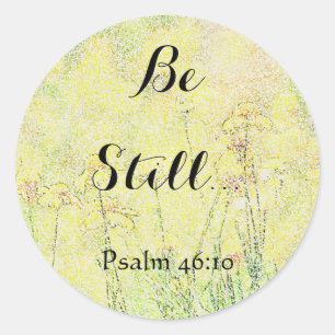 Flowers Art Be Still Faith Stickers