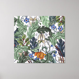 Flowers, art deco, modern, seamless. canvas print