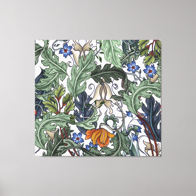 Flowers, art deco, modern, seamless. canvas print (Front)