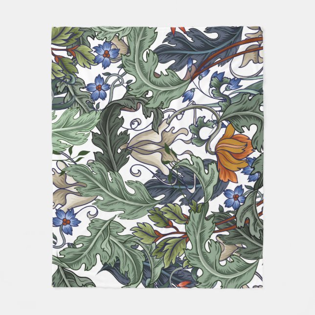 Flowers, art deco, modern, seamless. fleece blanket (Front)