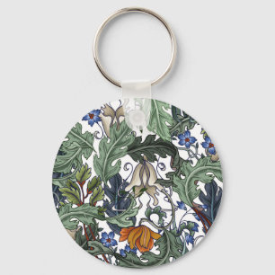 Flowers, art deco, modern, seamless. keychain