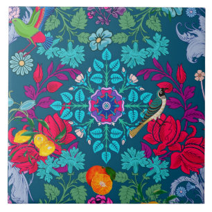 Flowers,art nouveau ,William Morris style Tile