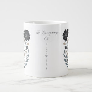 Flowers Art,The language of Flowers , Modern  Large Coffee Mug