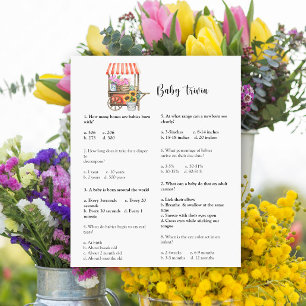 Flowers baby shower Baby Trivia Baby Shower Game