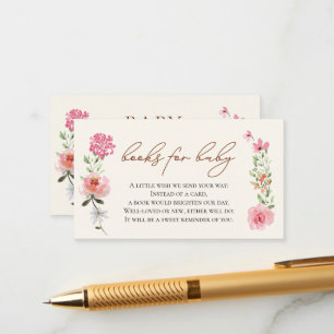 Flowers Baby shower book request Baby in Bloom Enclosure Card